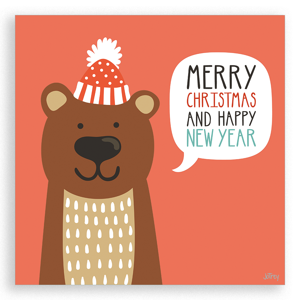 SEQ609B Weihnachtsbär in rot