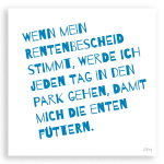 JoTry Decoplate | Bild zum Aufstellen | Jeden Tag in den Park gehen