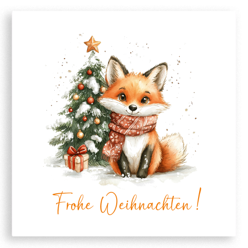 Frohe Weihnachten mit Fuchs