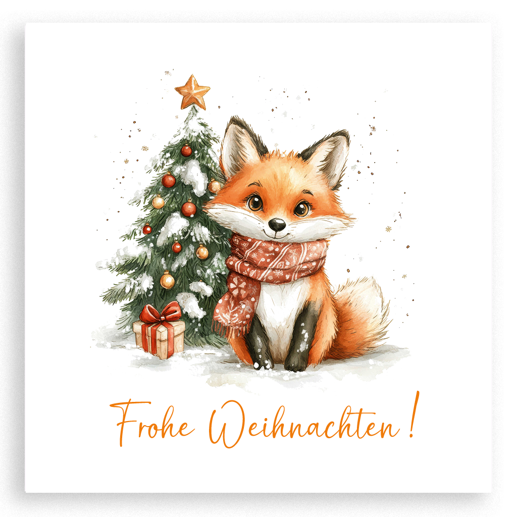 Frohe Weihnachten mit Fuchs